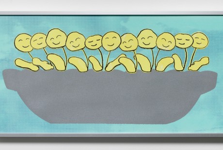 5.Flower bed, silk screen paper collage,silk screen acrylic, 50x26cm, 2023